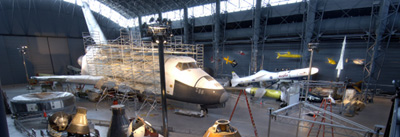 Space Shuttle at Hazy Center