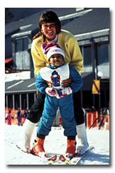 Massanutten ski instructor with a child pupil